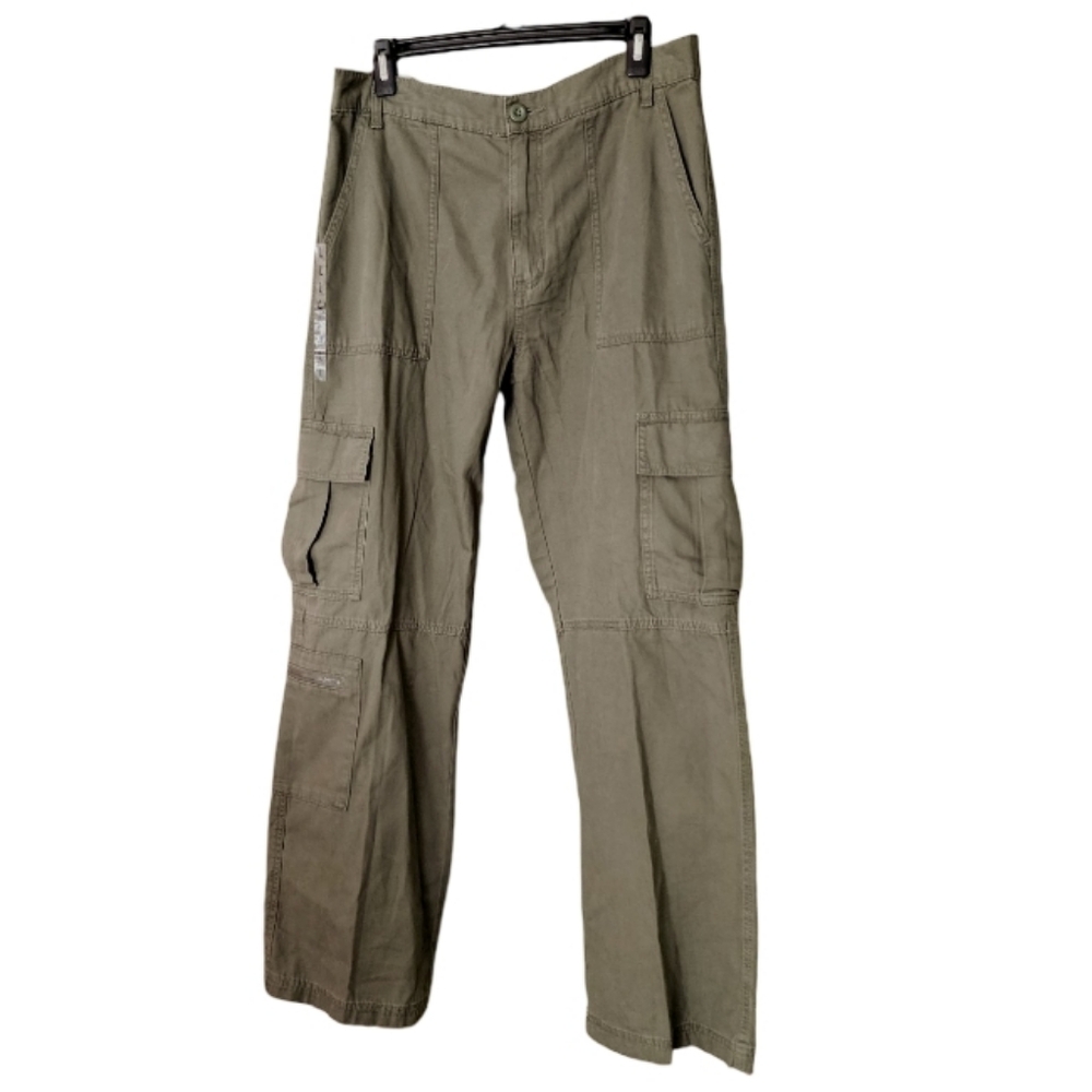 Aeropostale Utility Cargo Pants Men's Large Olive Green 100%‎ Cotton  Streetwear